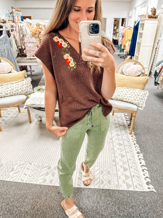 Spiced Berry Knit Top