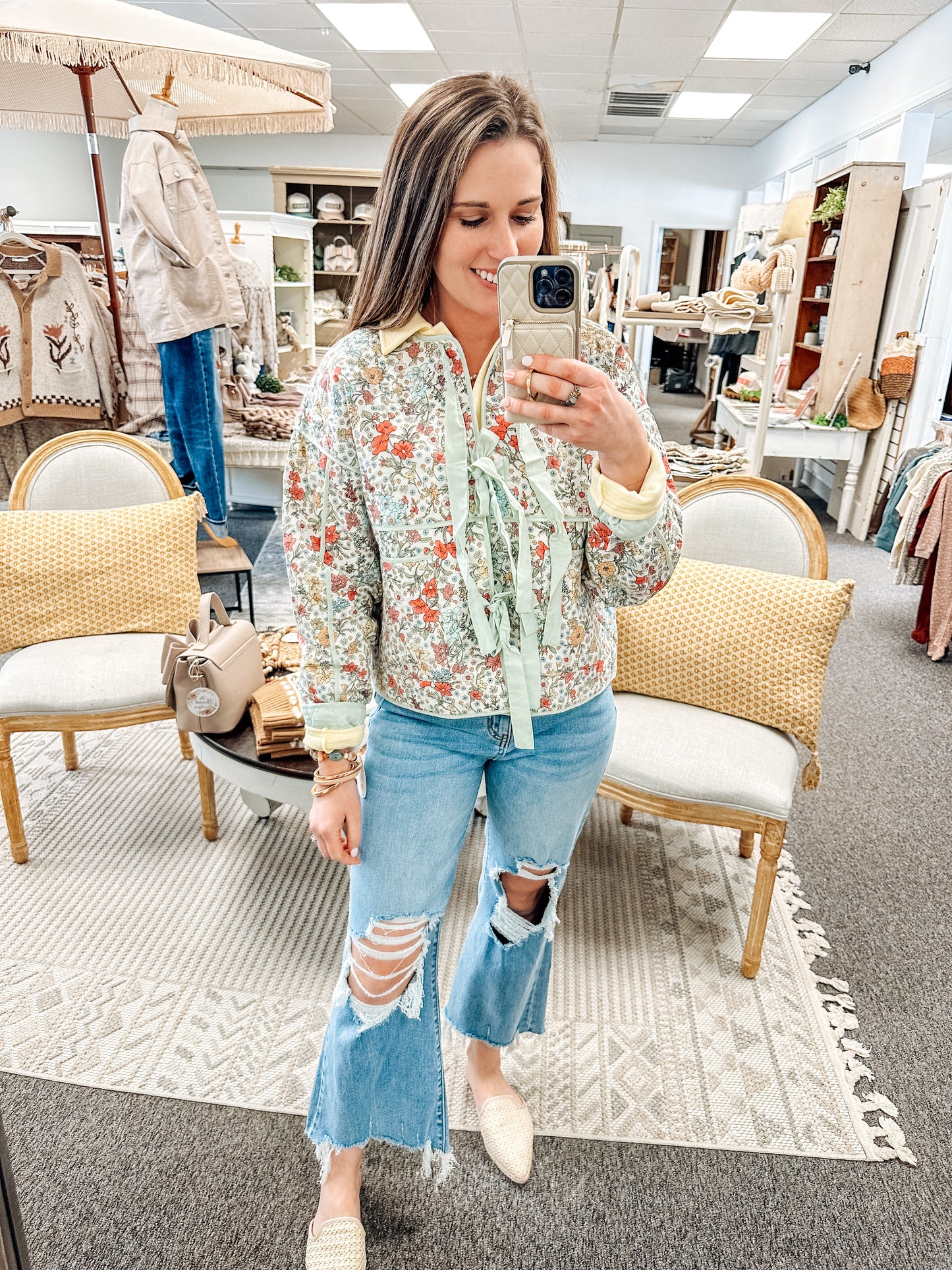 Petal Kissed Skies Quilt Jacket