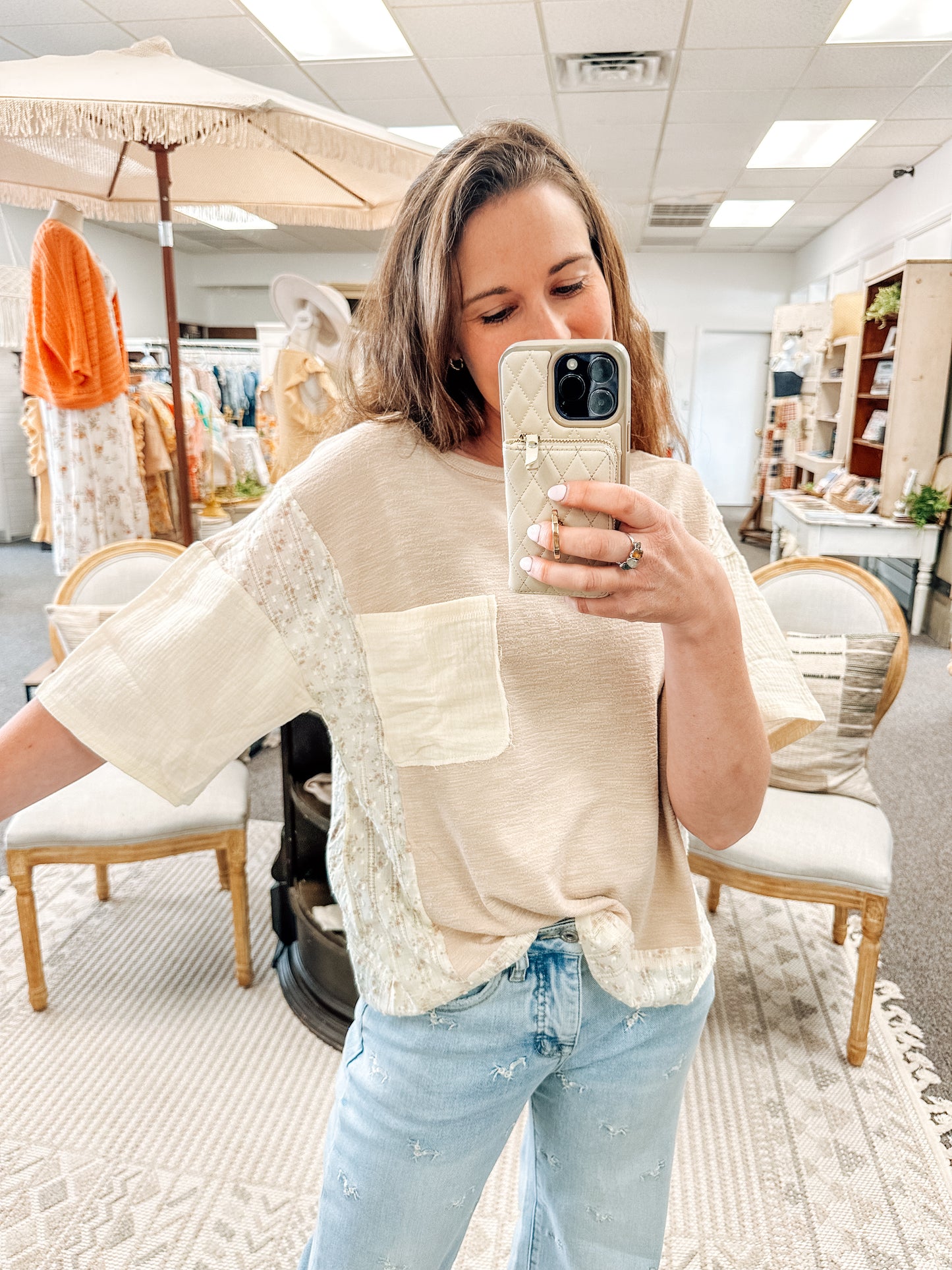 Cream Flare Top