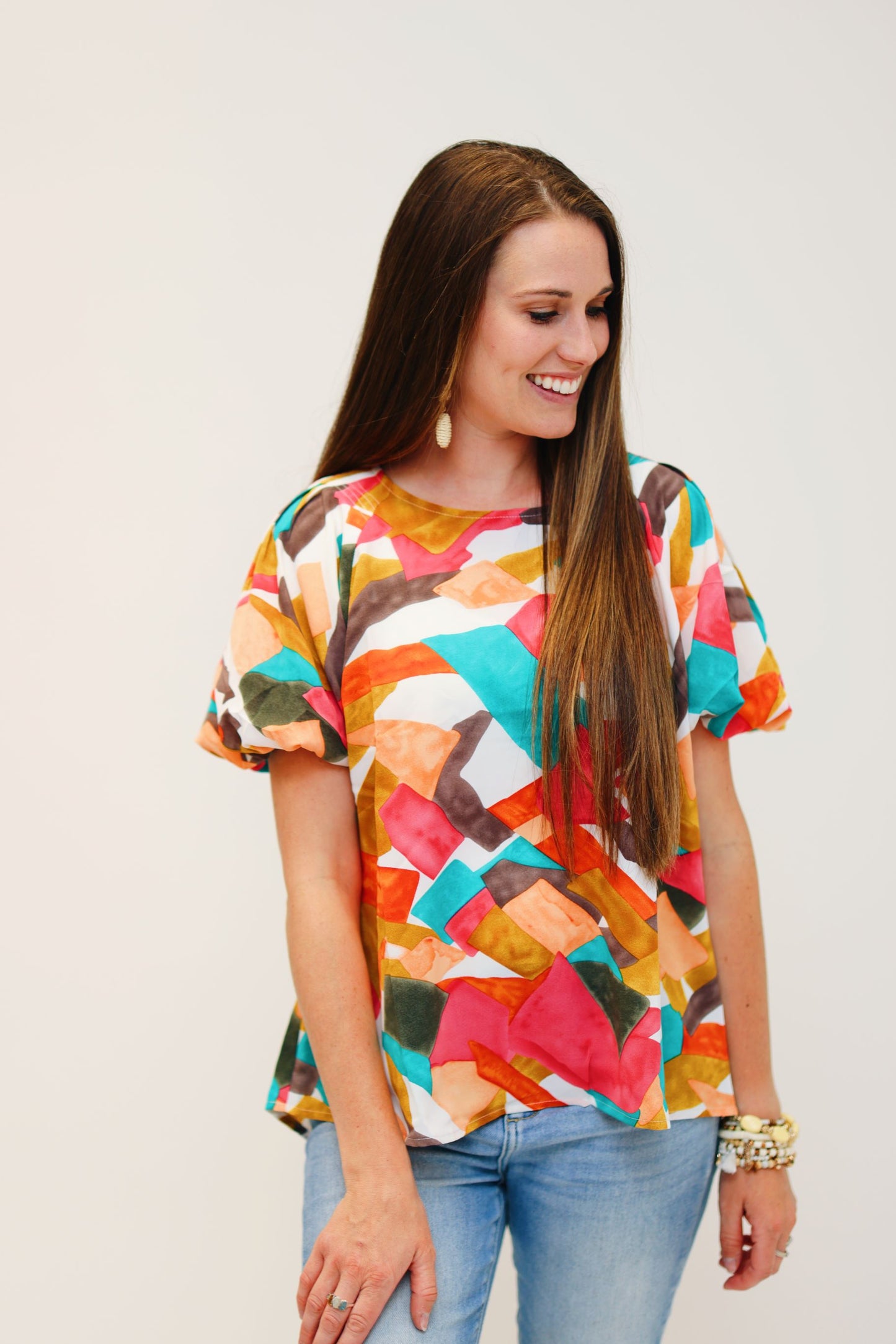 Falling for Geometric Blouse