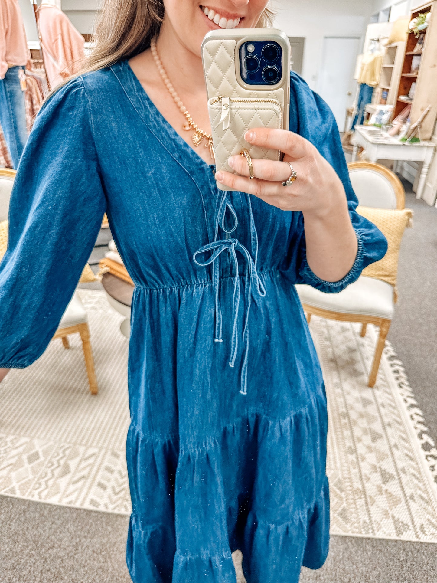 All American Tiered Denim Dress