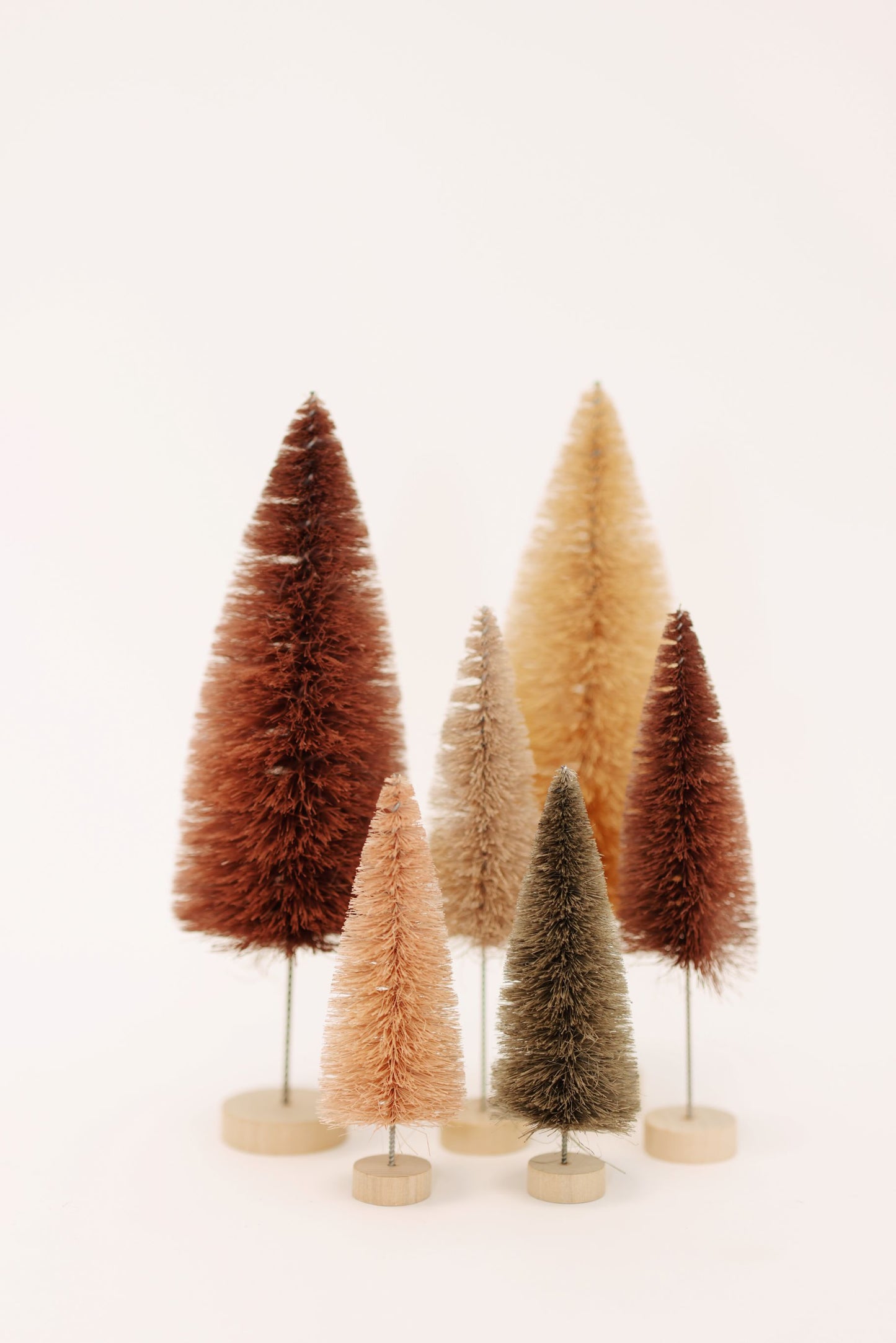 Plum Multi Bottle Brush Tree Set