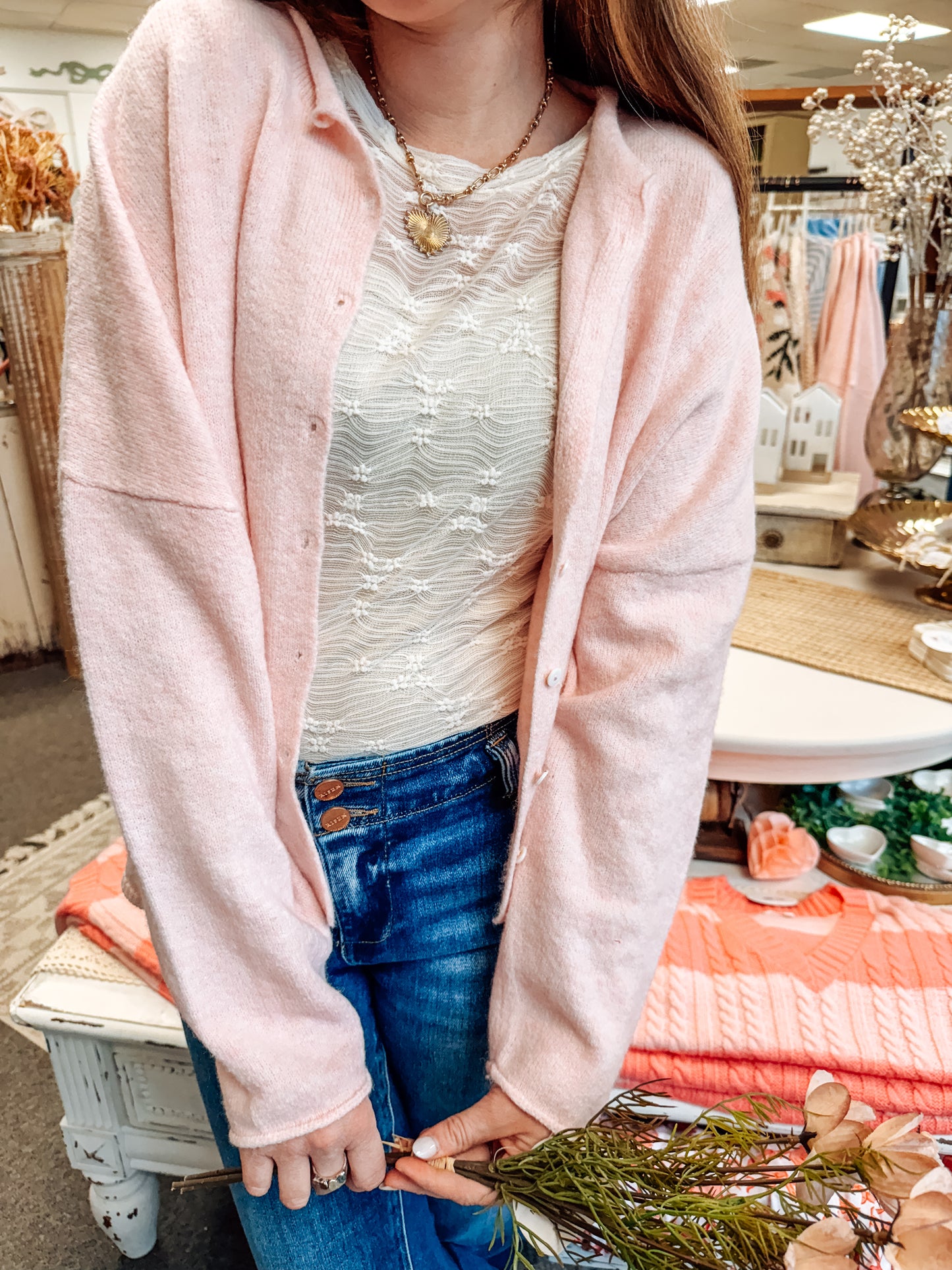 Petal Pink Cozy Cardigan