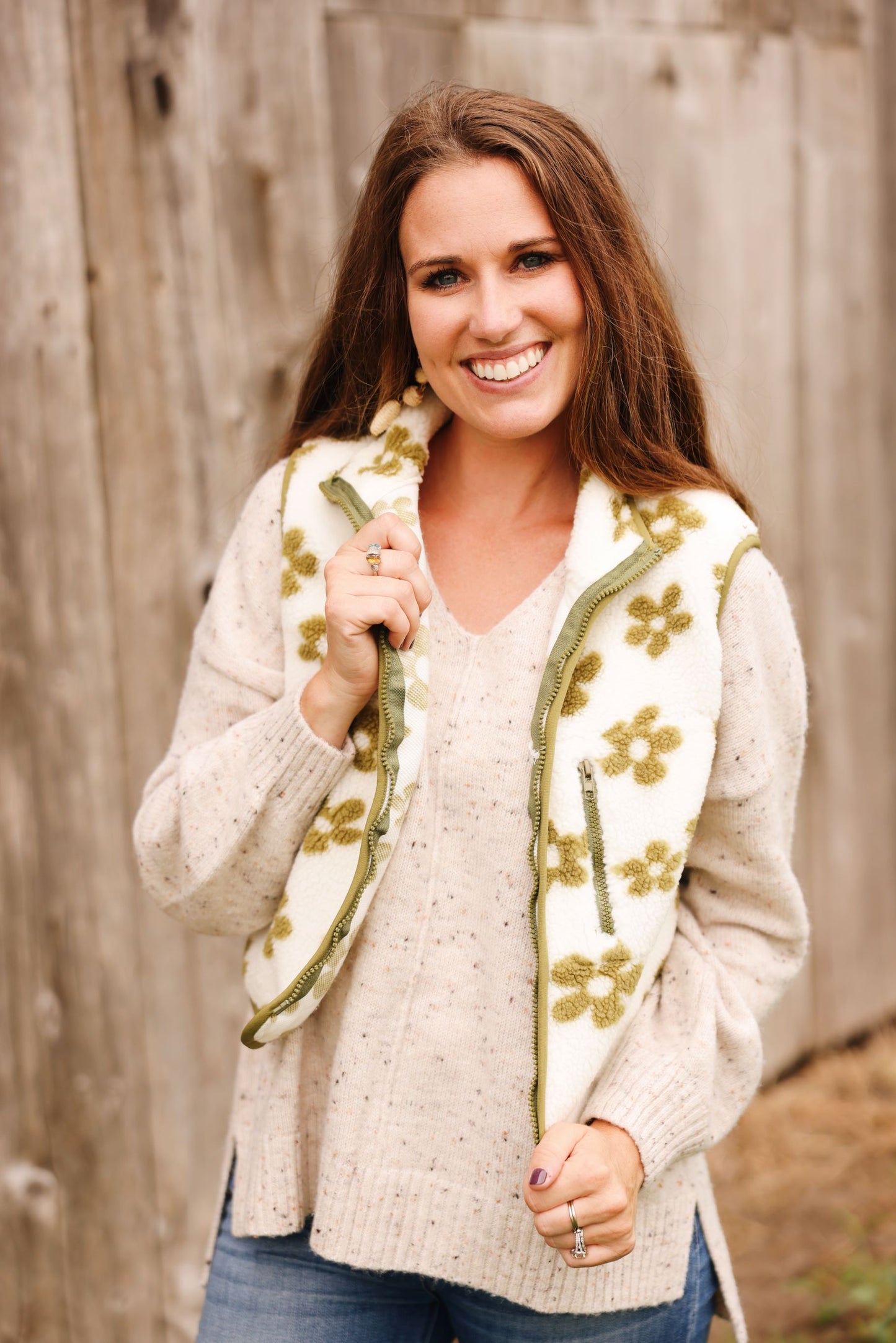Oakwood Charm Vest-Green Mix