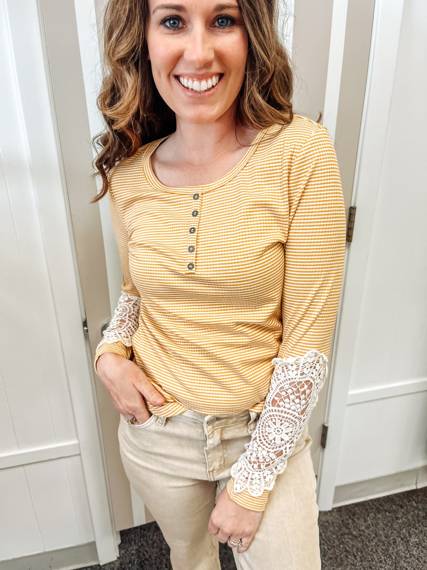 Sunlit Simplicity Waffle Top