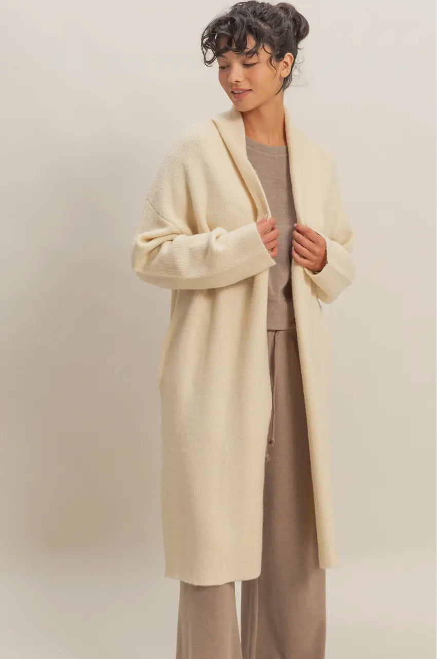 Harvest Hues Longline Duster-Ivory