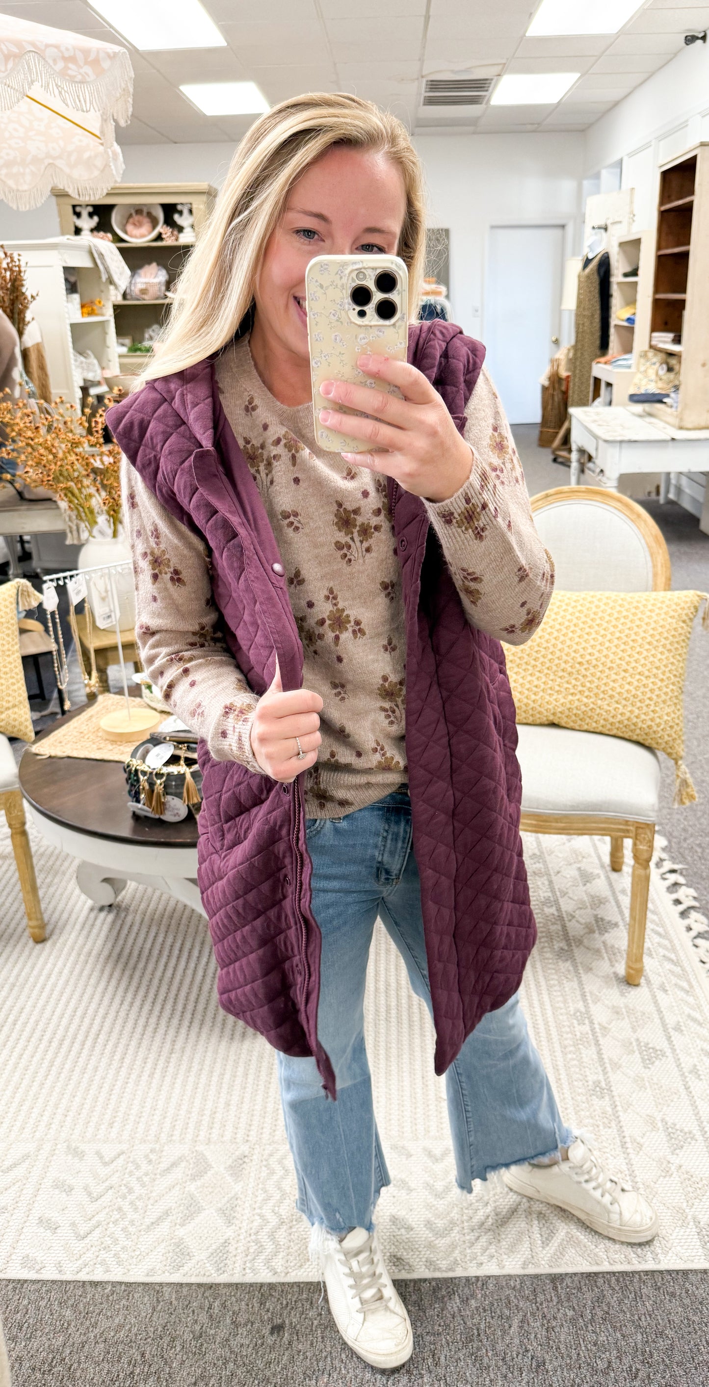 Dark Plum Crazy Quilted Vest