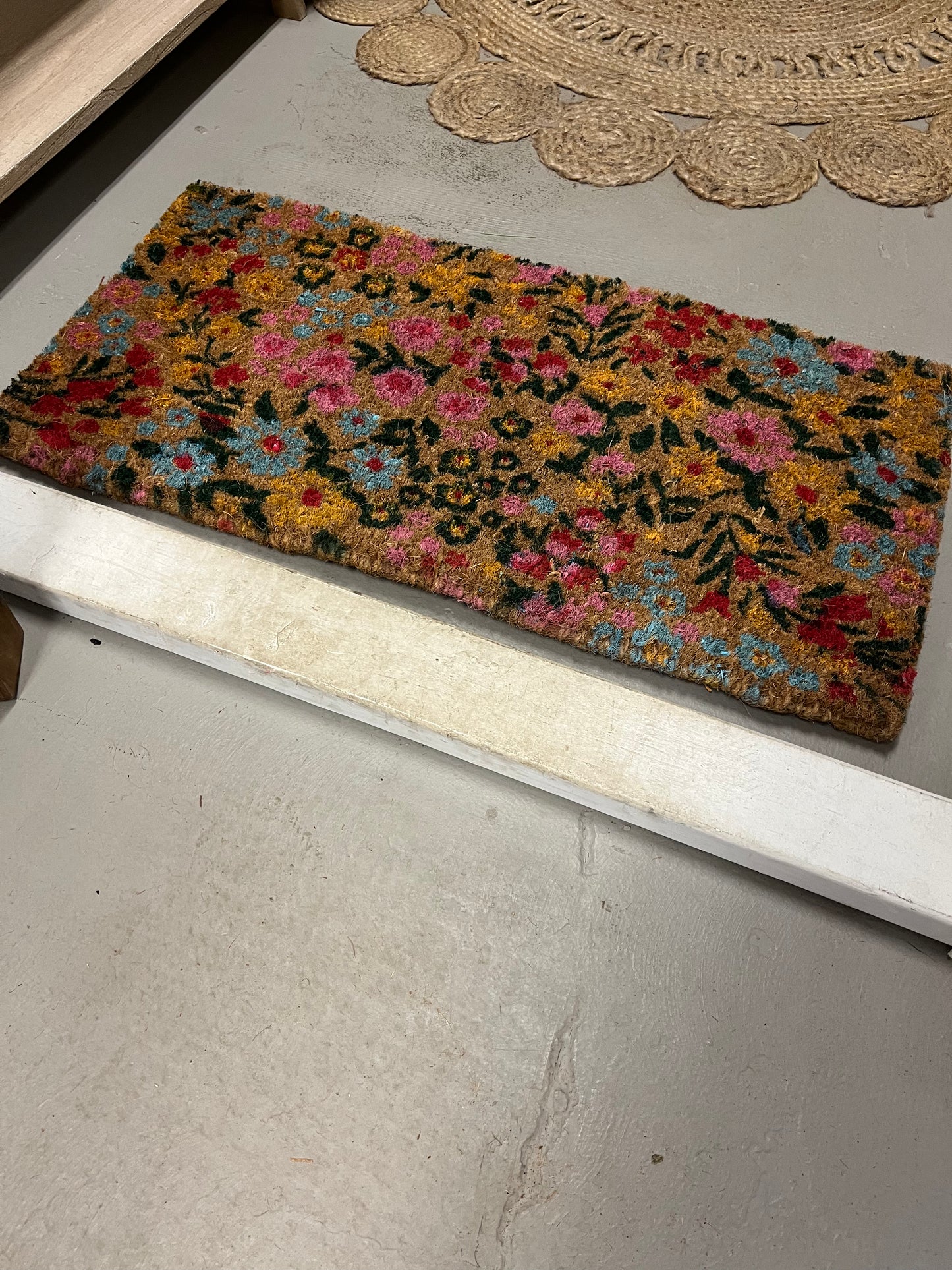 Walking On Flowers Door Mat