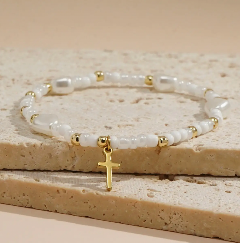 Simple Reminder Cross Bracelet