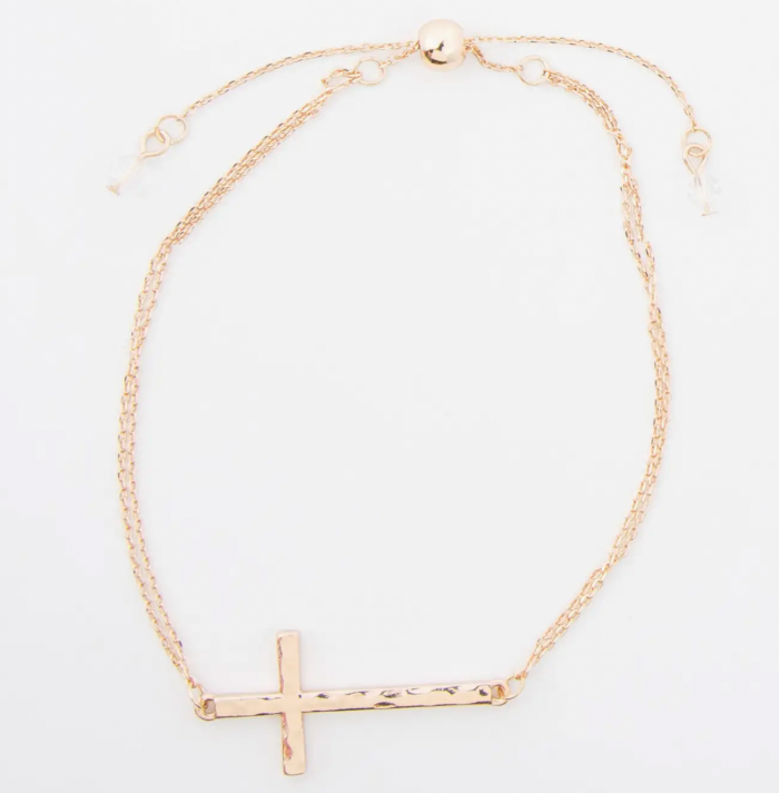 Cornerstone Cross Adjustable Bracelet