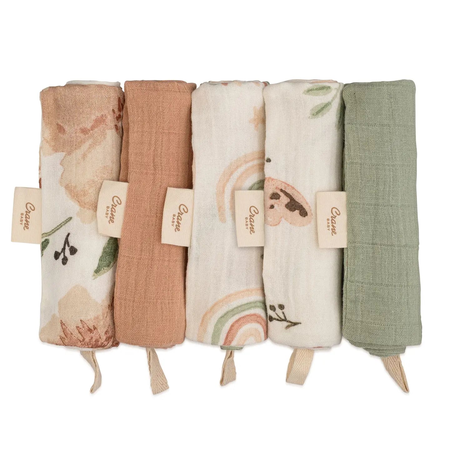 Floral 5-pc Wash Cloth Set