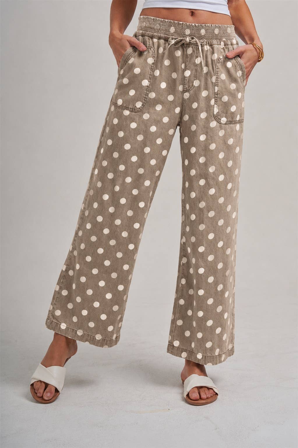 The Playful Polka Chambray Pants