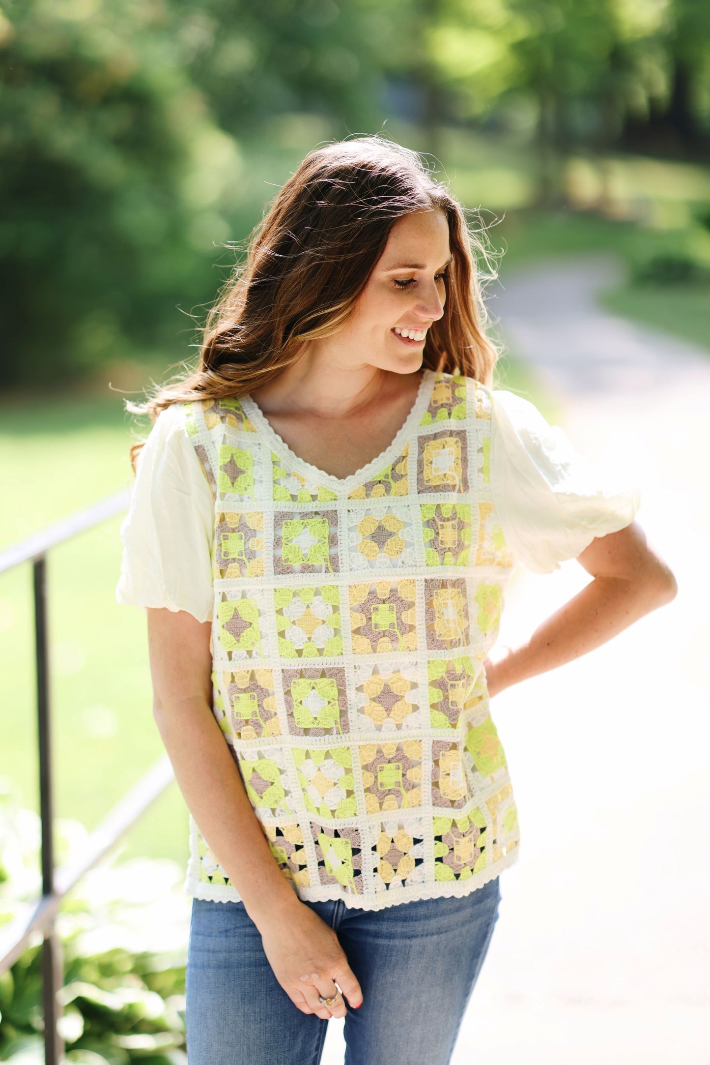 Mixed Feelings Crochet Knit Top