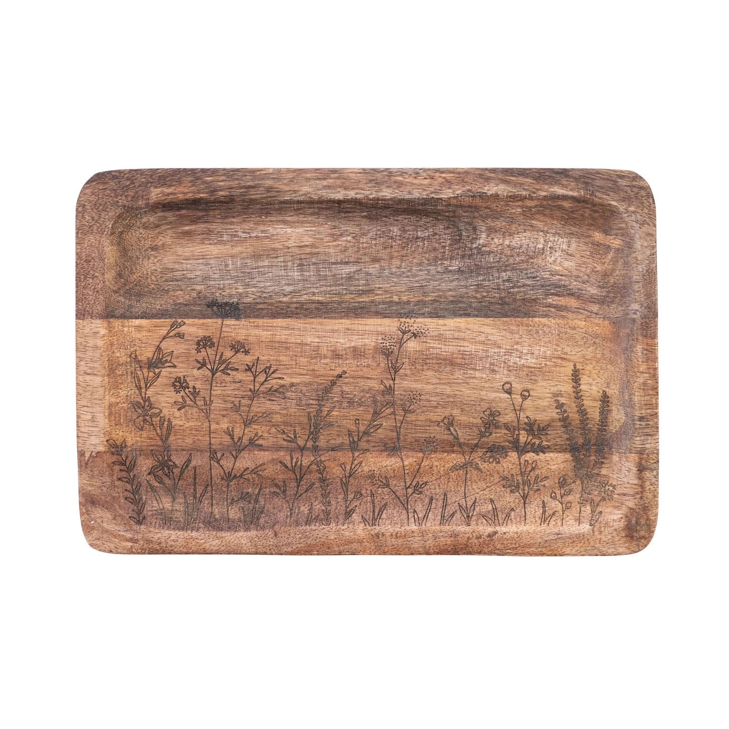 Mango Wood Botanical Tray