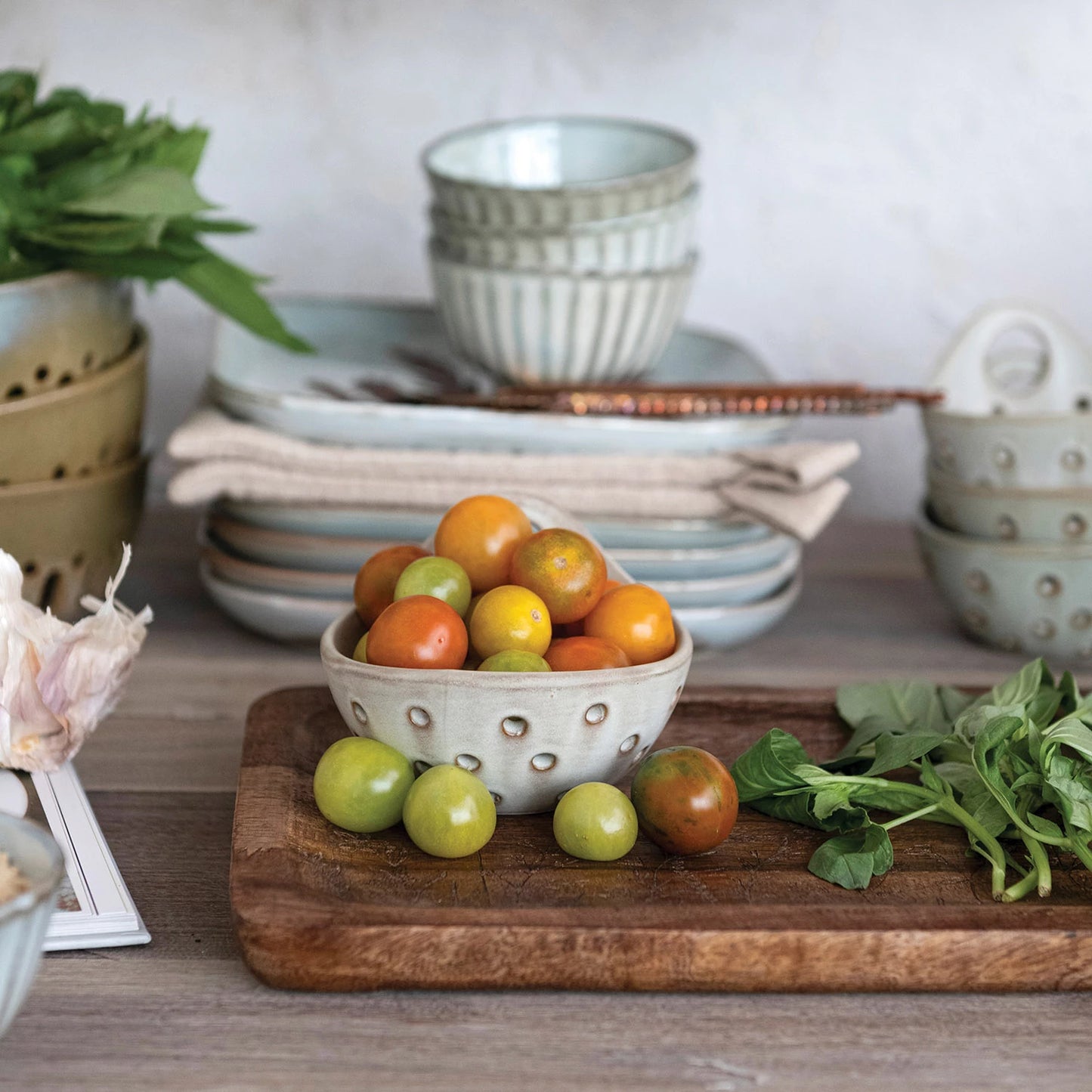 Mango Wood Botanical Tray