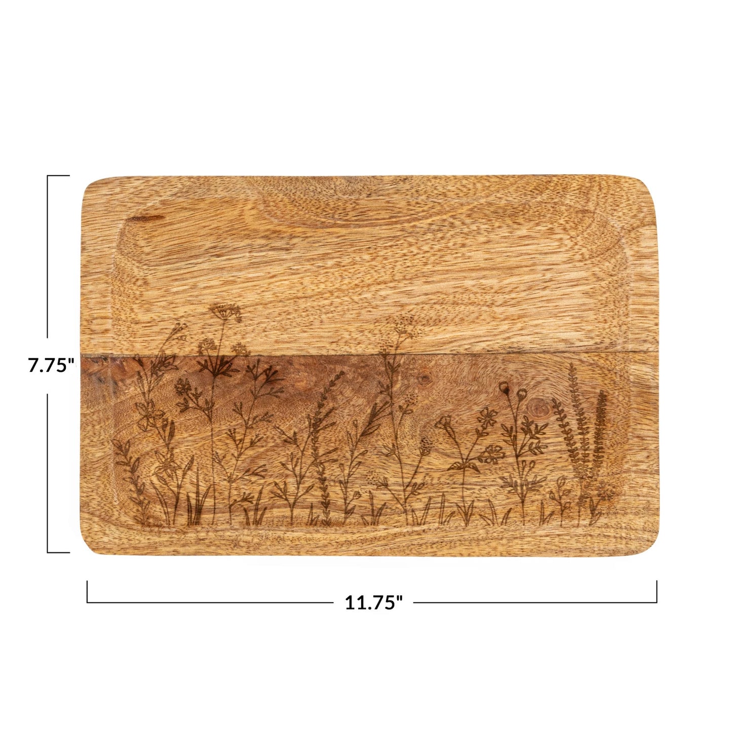Mango Wood Botanical Tray