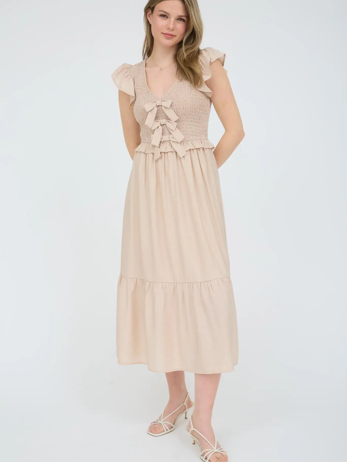The Darling Bow Midi Dress (S-3X)