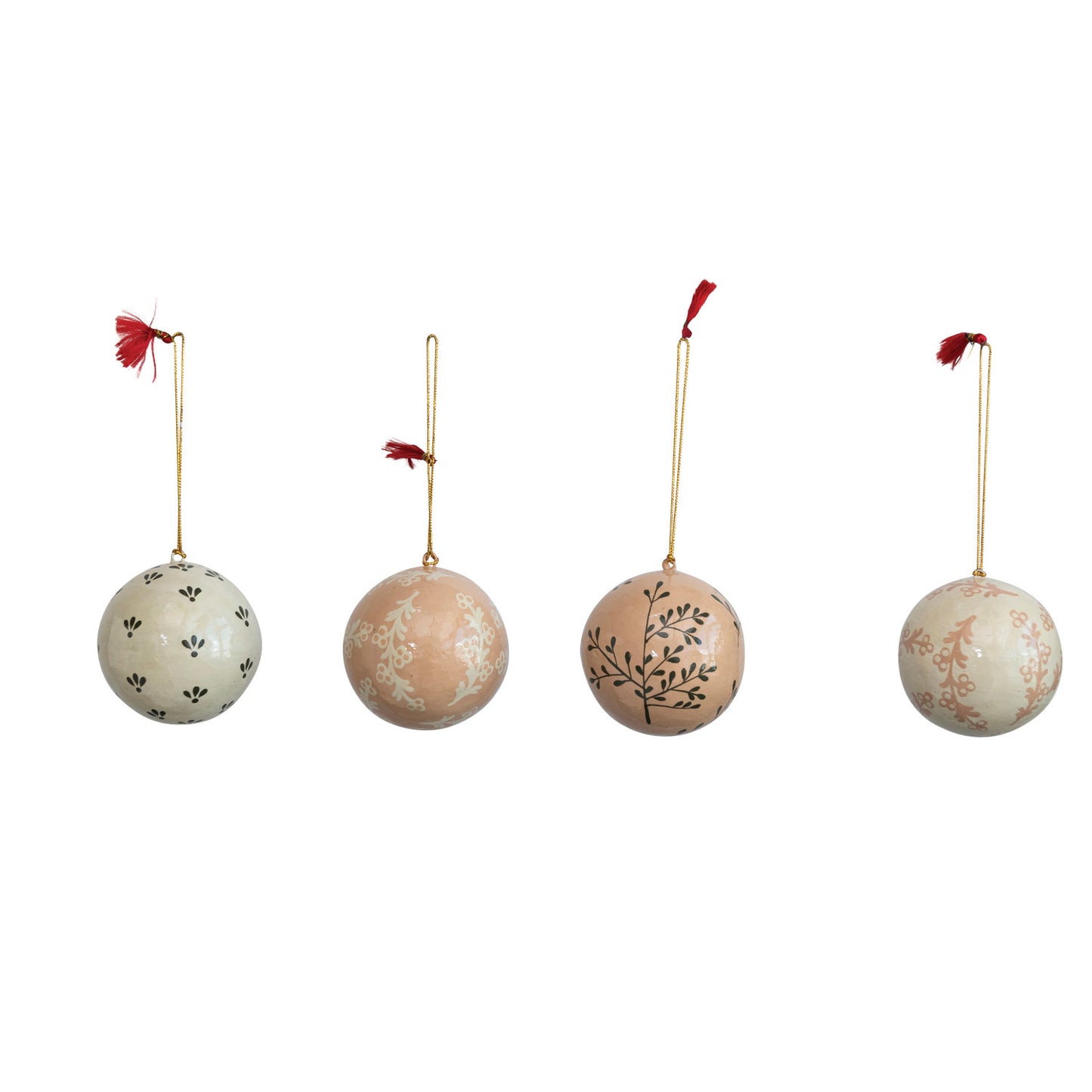 Garden Paper Mache Christmas Ornament (4 styles)
