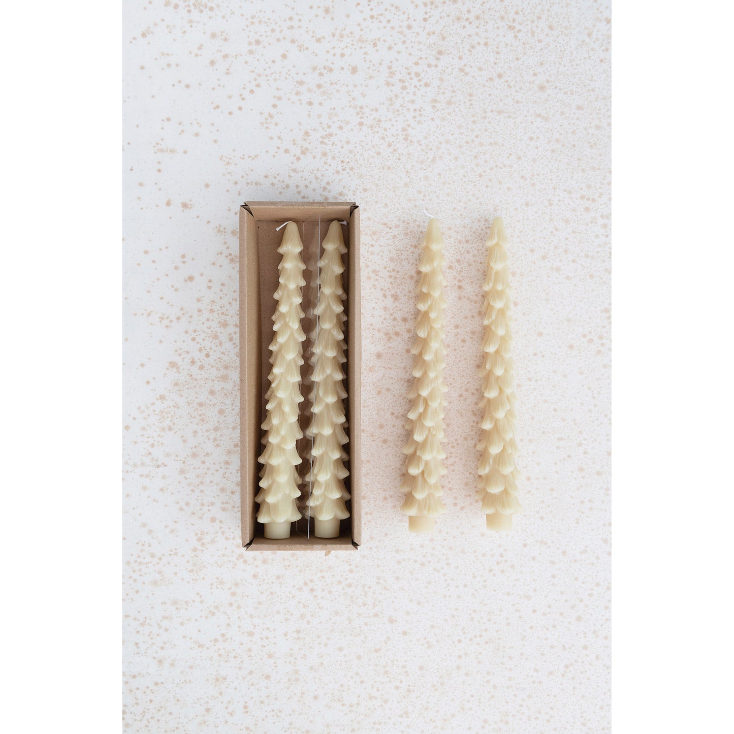 Christmas Tree Taper Candles-10"