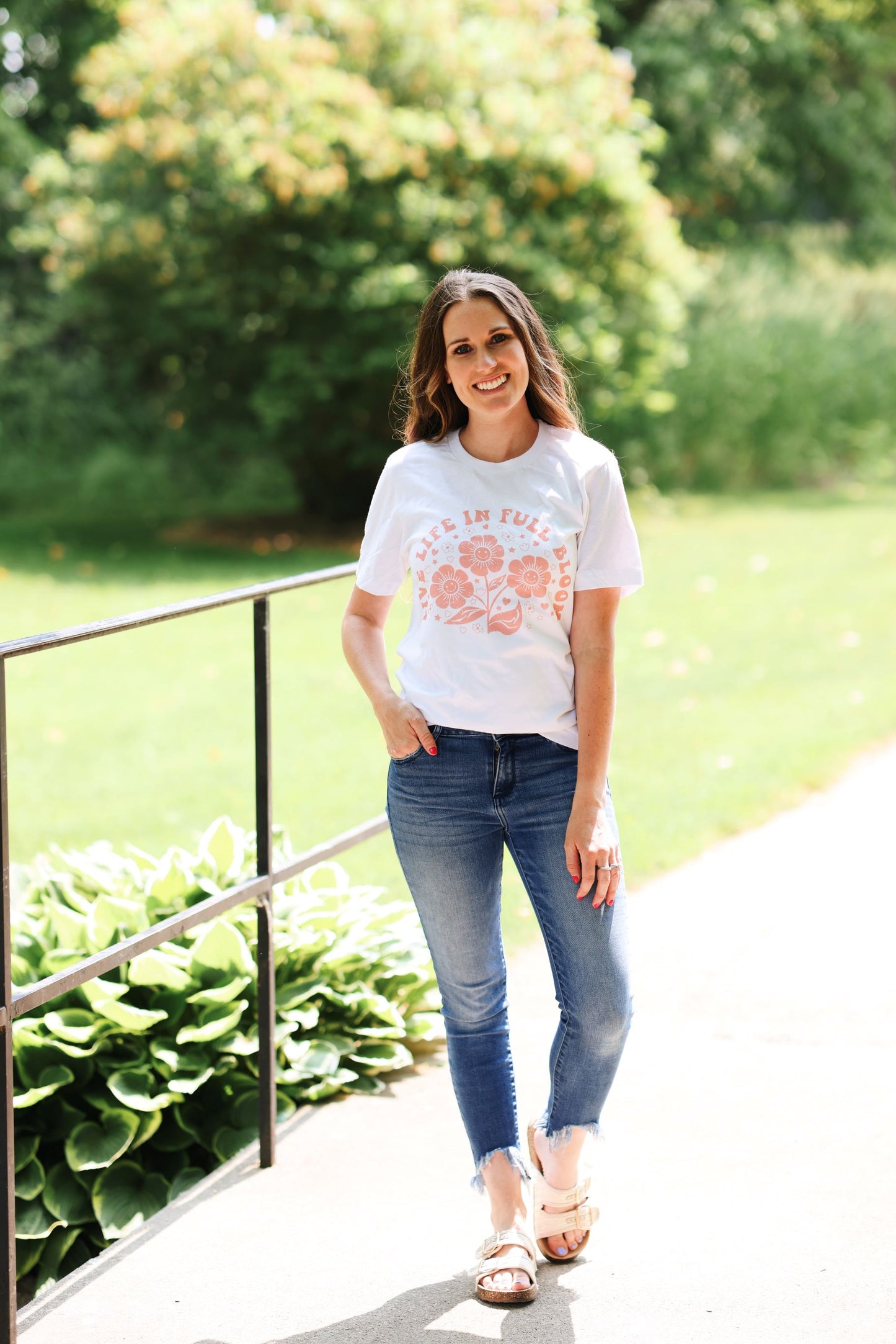 Live Life In Full Bloom Graphic Tee (S-2X)