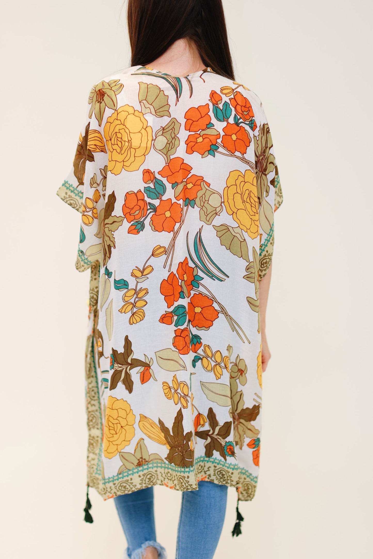 Sunny Season Tassel Kimono