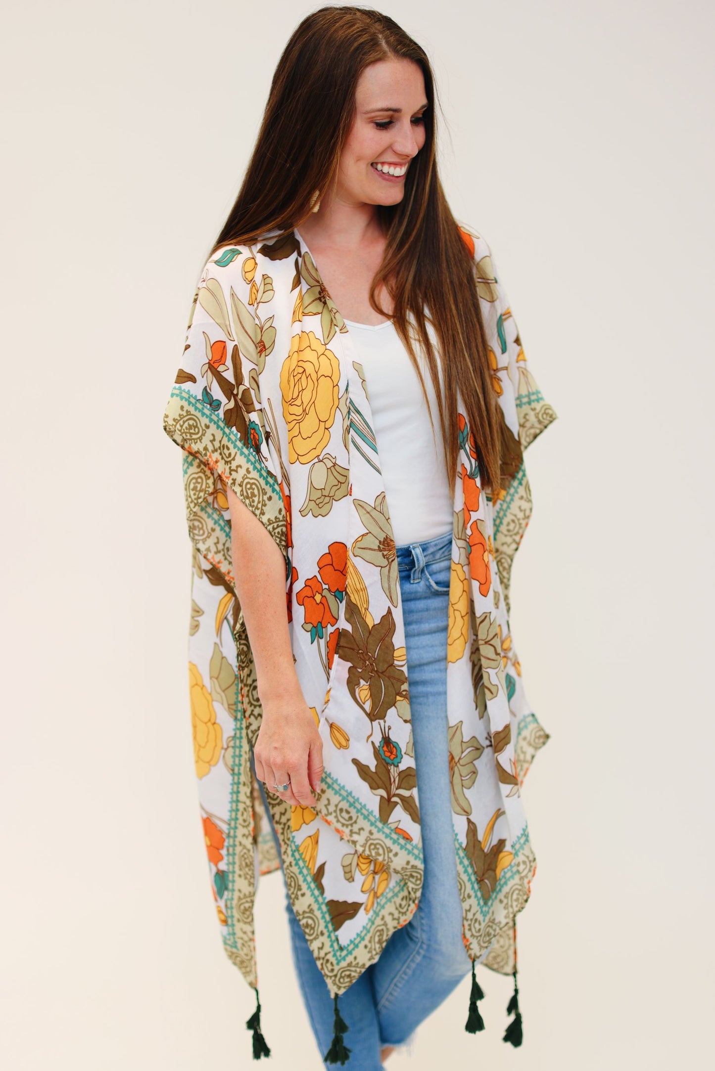 Sunny Season Tassel Kimono