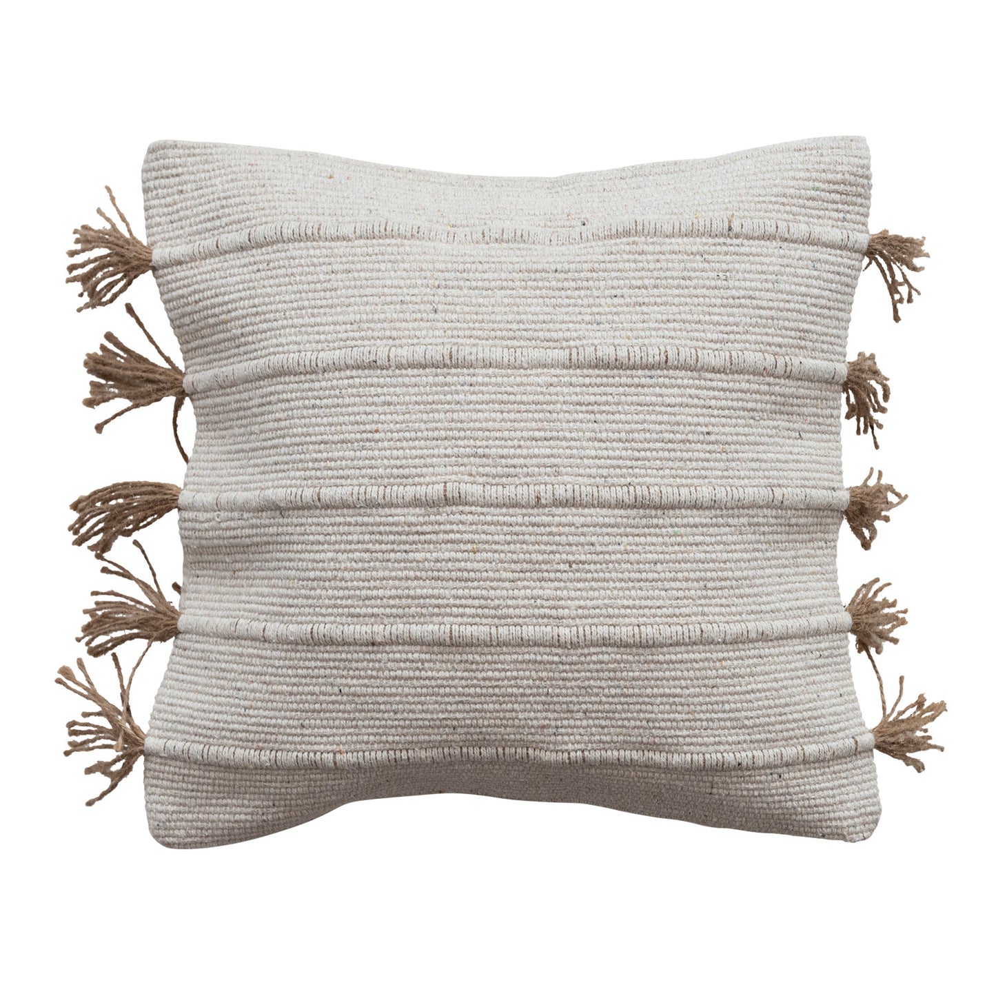 Jute + Cotton Tassel Pillow