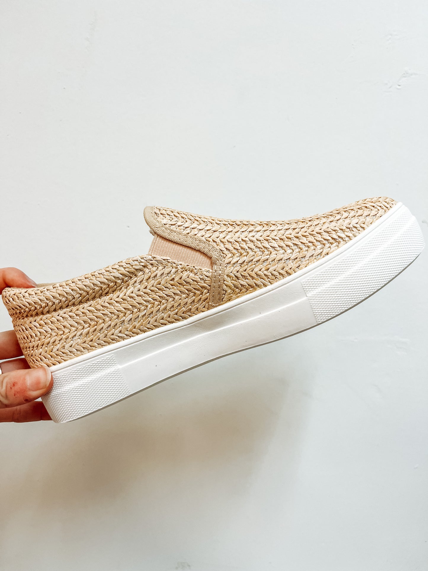 Roxi Raffia Slip On Shoes