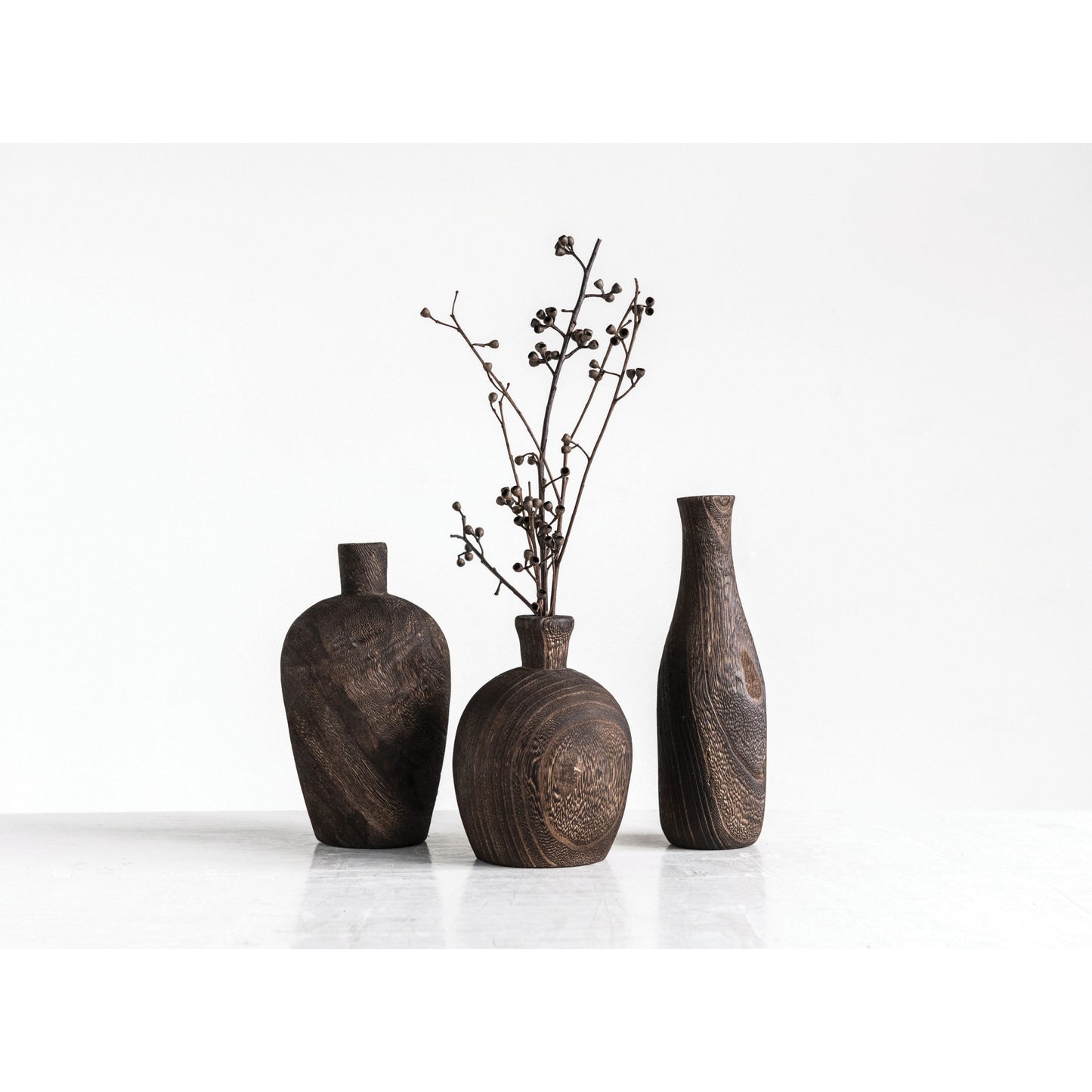 Paulownia Wood Vase Set