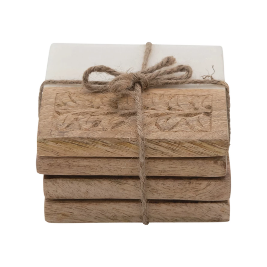 Wood Coasters Set