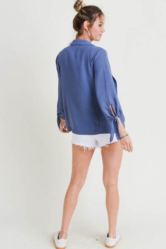 Bold & Beautiful Blazer-Blue