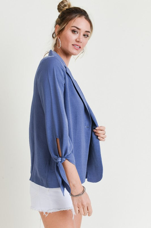 Bold & Beautiful Blazer-Blue