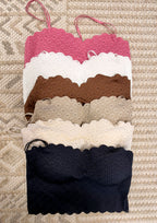 Simply Supported Scalloped Bralette (4 Colors)