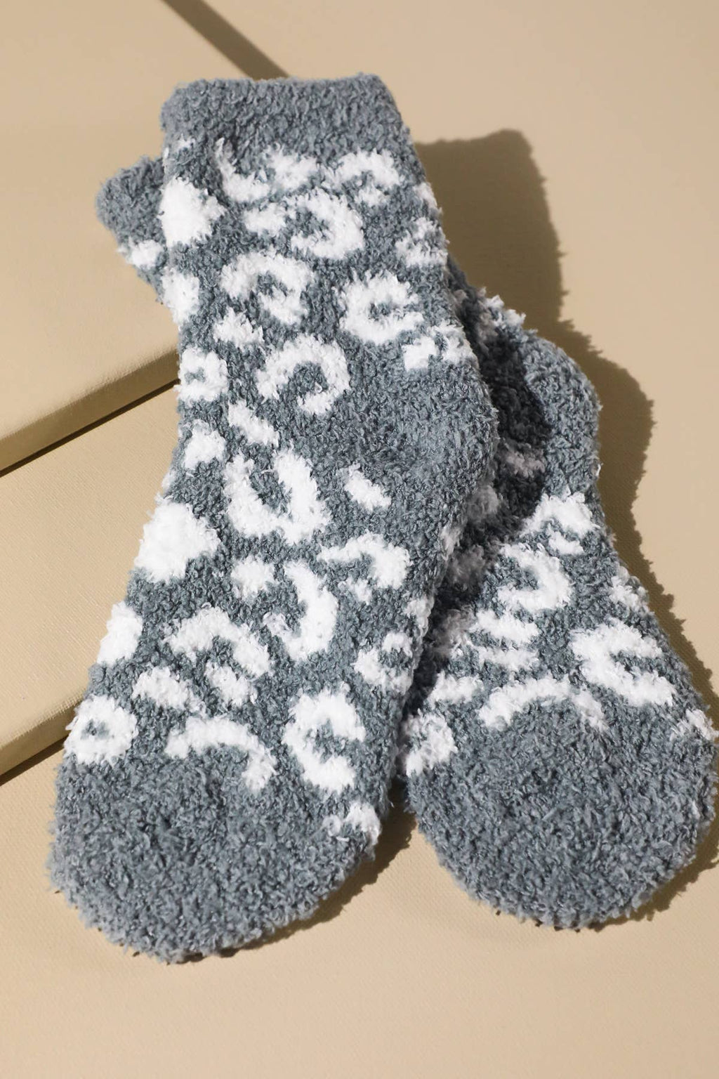 Leopard Cozy Chenille Socks (several colors)