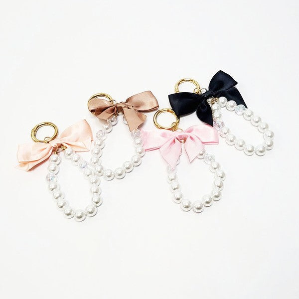 Ribbons & Pearls Keychain (3 Colors)