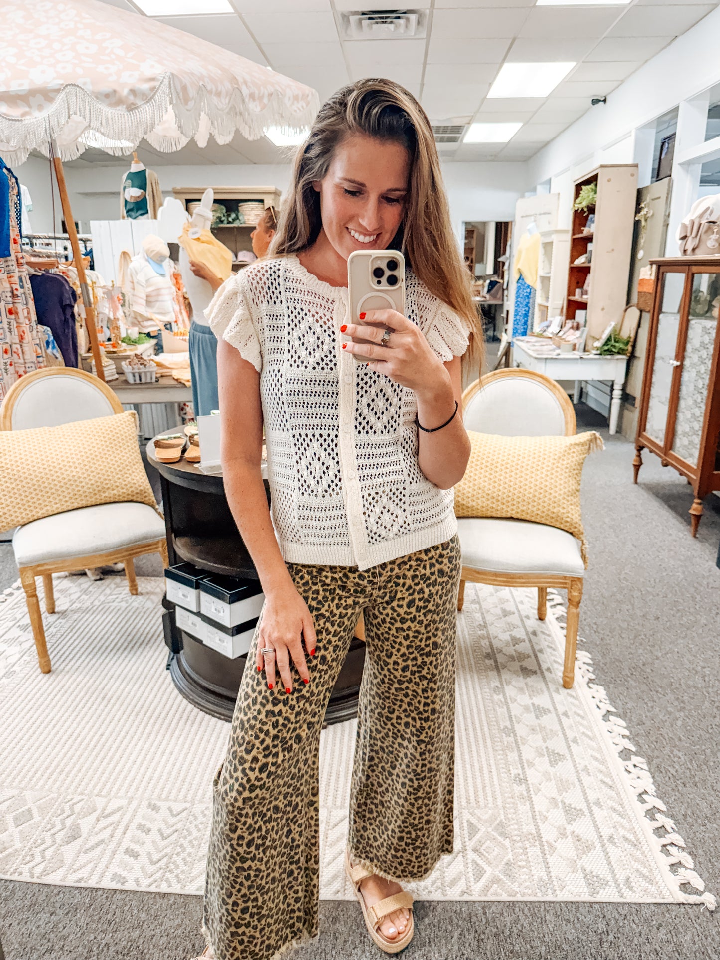 Catching Spots Wide Leg Denim (S-XL)