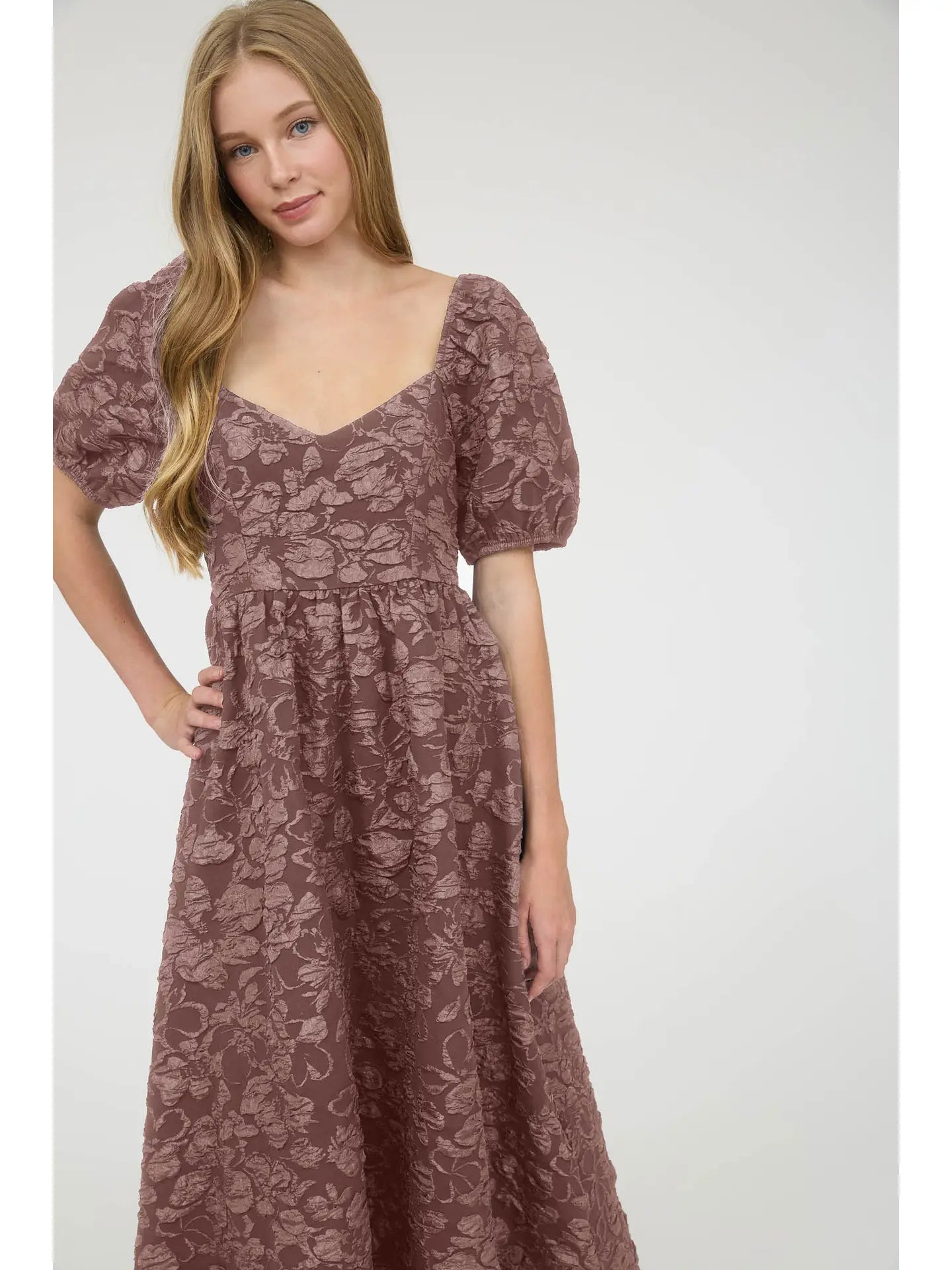 Holiday Cheer Jacquard Midi Dress