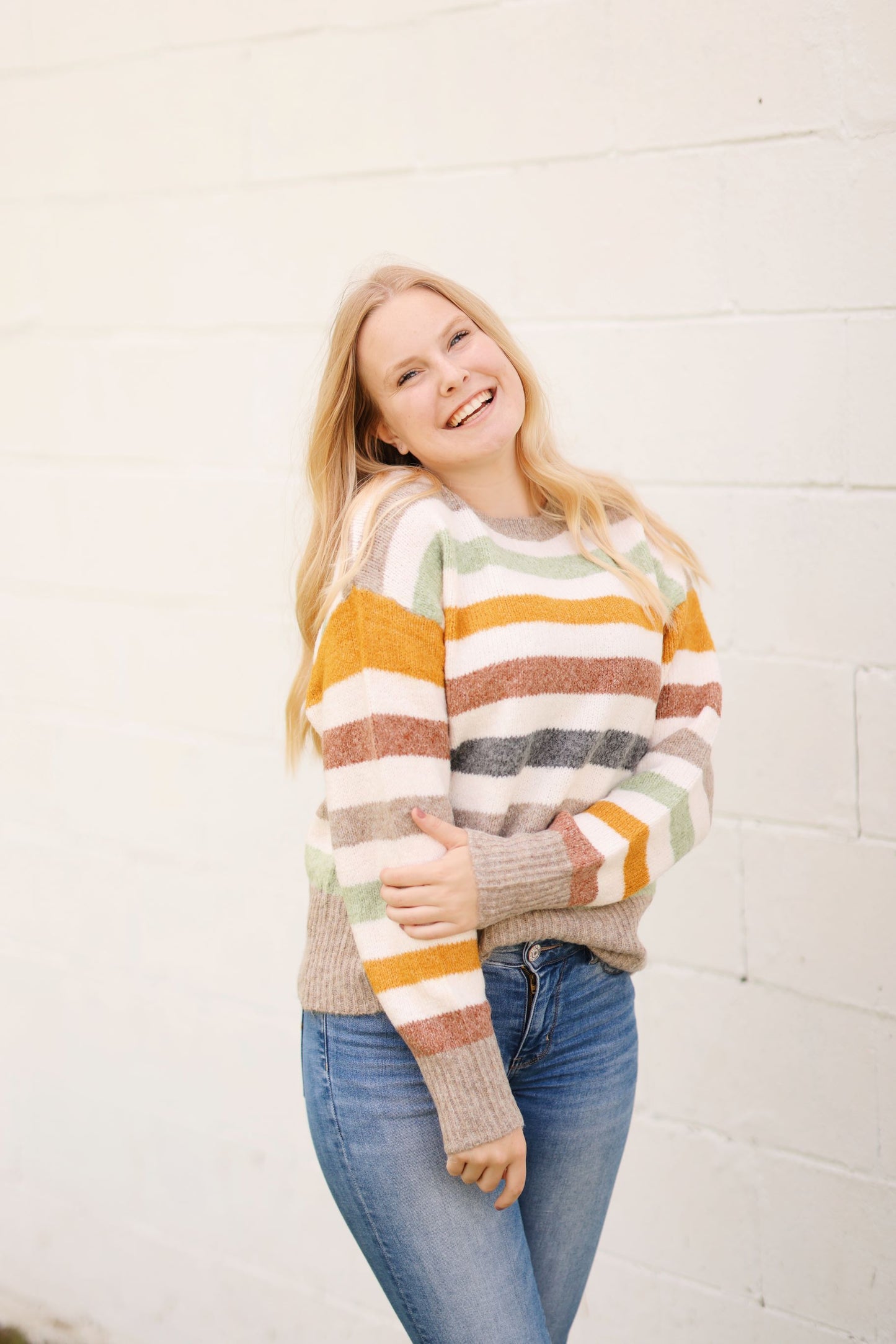 Gourd-geous Striped Sweater