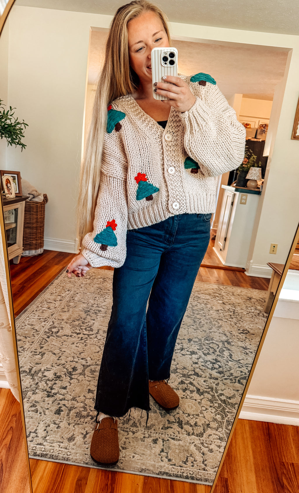 O Christmas Tree 3D Appliqué Cardigan