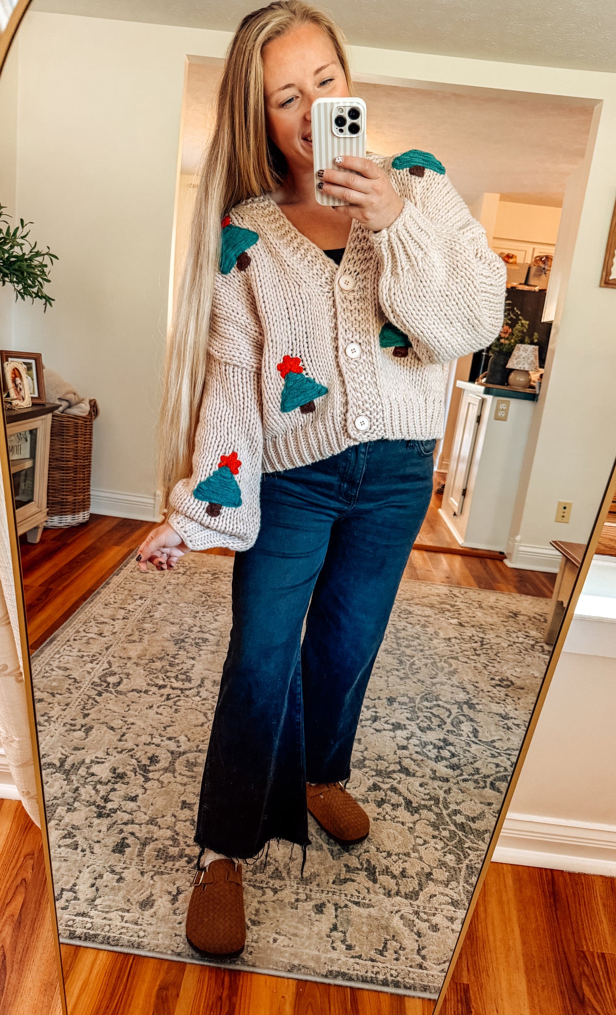 O Christmas Tree 3D Appliqué Cardigan