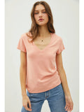 The Classic V-Neck-Peach