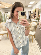 Ivory Tide Button Up Blouse (S-3X)