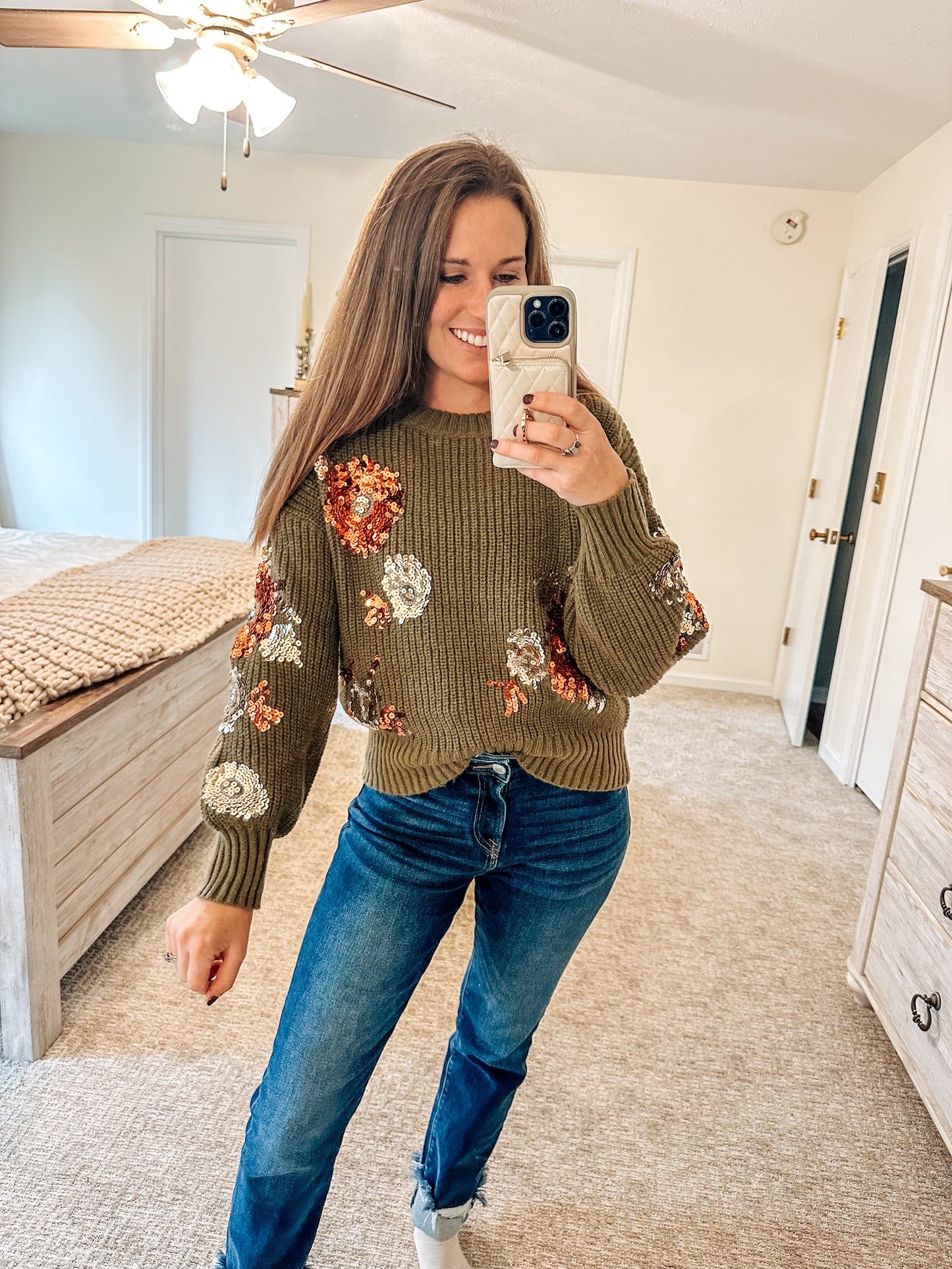 Holiday Cheer Sequin Sweater (S-XL)