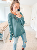 Botanic Blend Henley Top (S-3X)