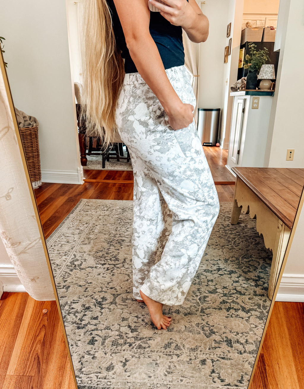 Floral Wash Wide Leg Lounge Pants