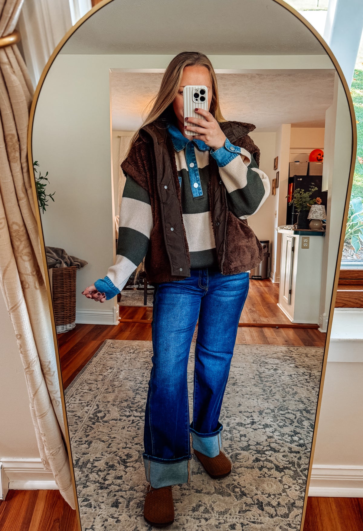 Stripes And Denim Sweater