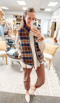 Plaid & Perfect Zip Reversible Vest (S-XL)