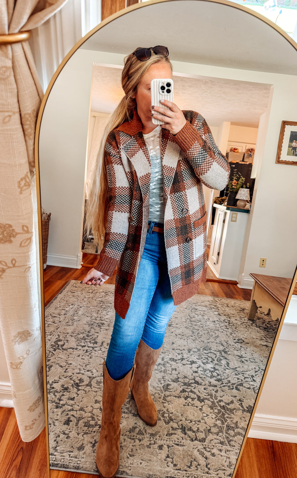 Check Me Out Checker Jacquard Sweater (S-XL)