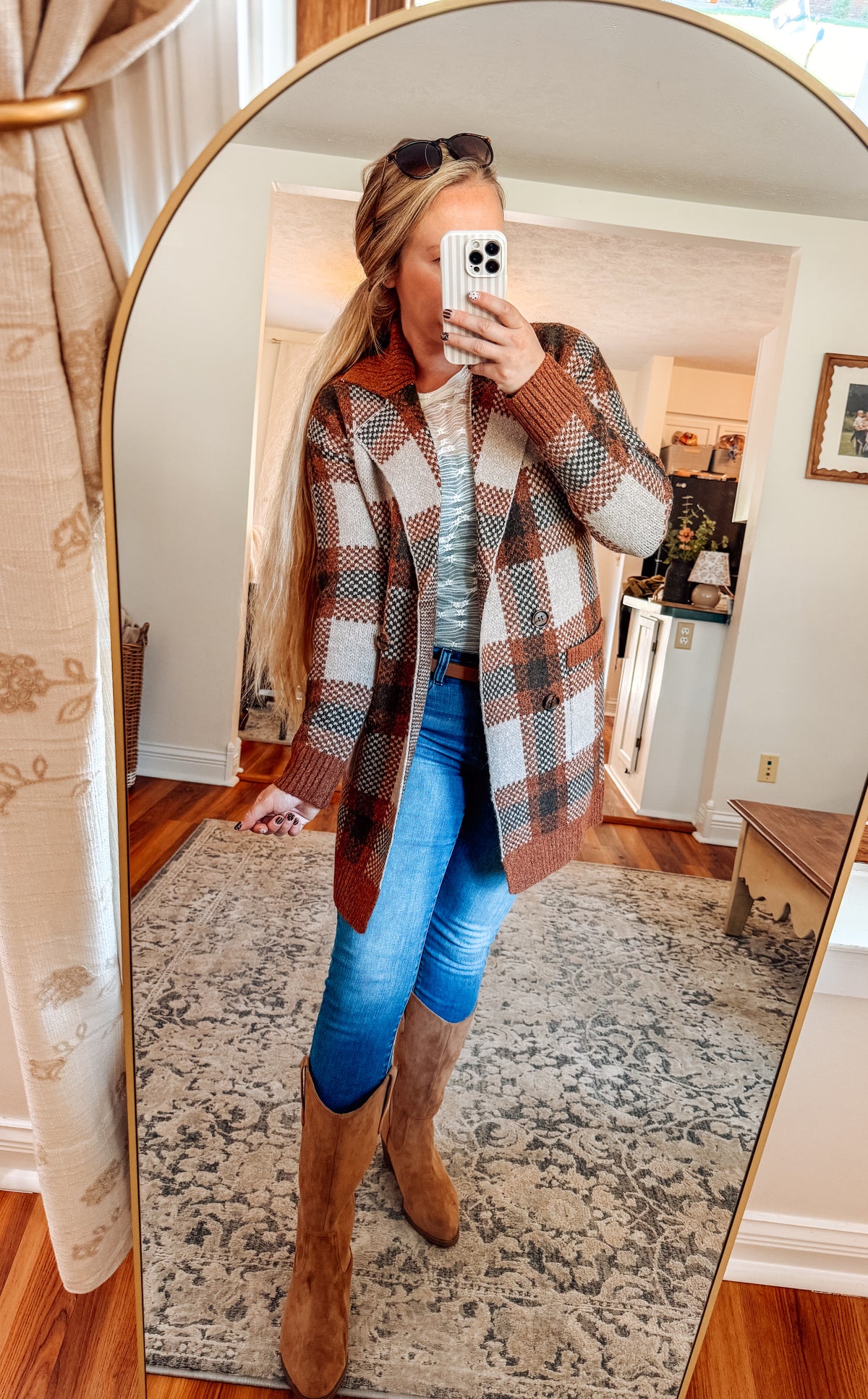 Check Me Out Checker Jacquard Sweater (S-XL)