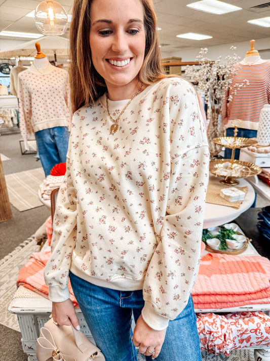 Springtime Stitch Crew Neck Pullover